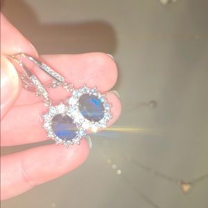 Blue sapphire earrings